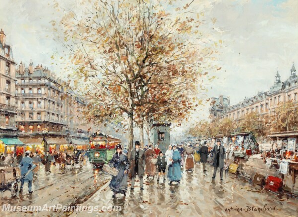 Paris Street Scene Paintings PMP39