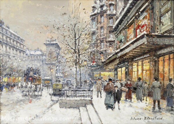 Paris Street Scene Paintings PMP4