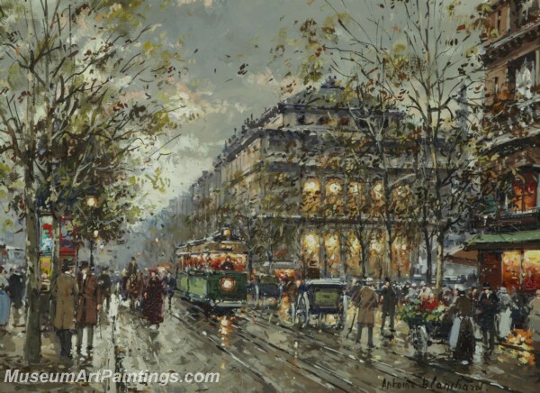 Paris Street Scene Paintings PMP45