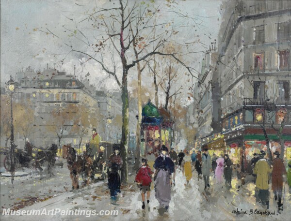 Paris Street Scene Paintings PMP47