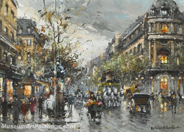 Paris Street Scene Paintings PMP52