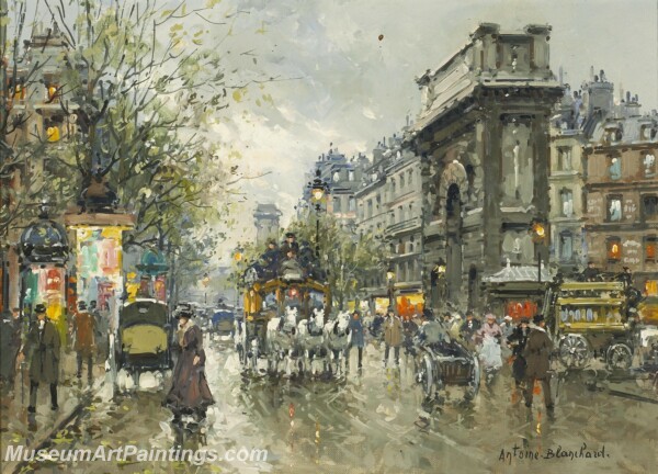 Paris Street Scene Paintings PMP53