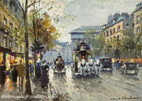 Paris Street Scene Paintings PMP57