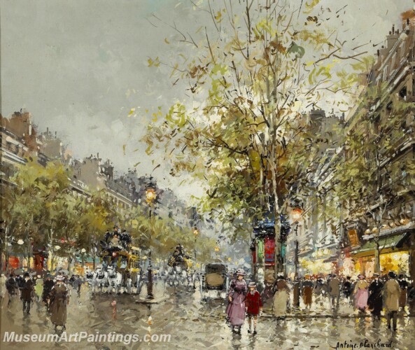 Paris Street Scene Paintings PMP59