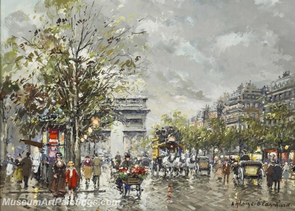 Paris Street Scene Paintings PMP76