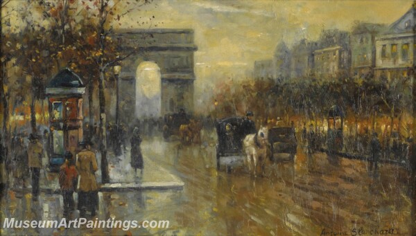 Paris Street Scene Paintings PMP78