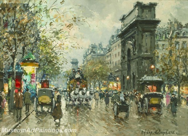 Paris Street Scene Paintings PMP85