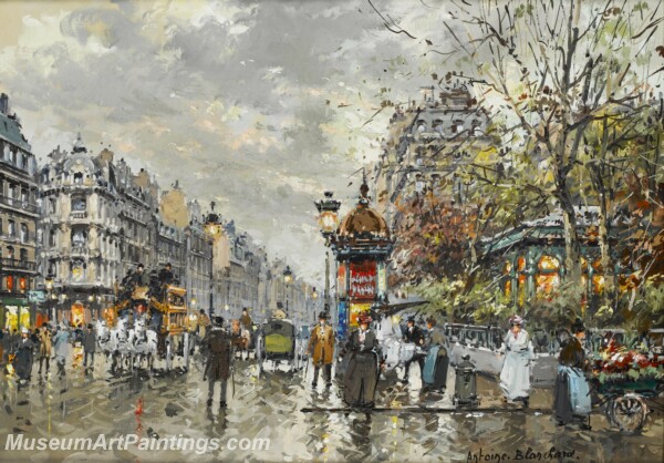 Paris Street Scene Paintings PMP89