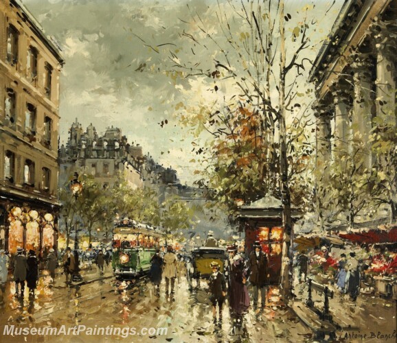 Paris Street Scene Paintings PMP91