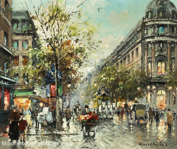 Paris Street Scene Paintings PMP94
