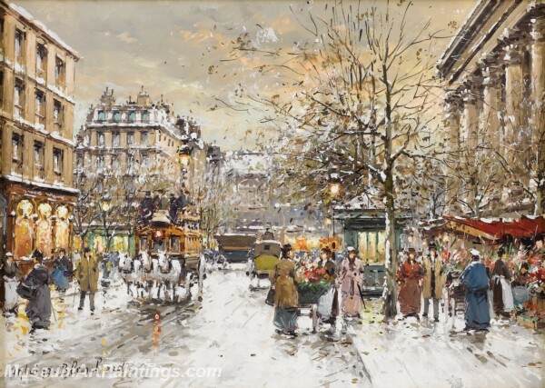 Paris Street Scene Paintings PMP96