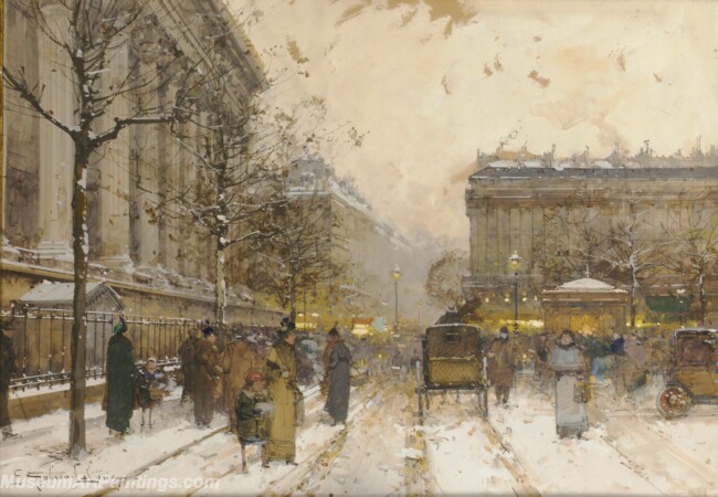 Paris Street Scenery Paintings by Eugene Galien Laloue EGL014