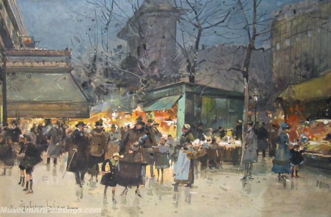 Paris Street Scenery Paintings by Eugene Galien Laloue EGL019