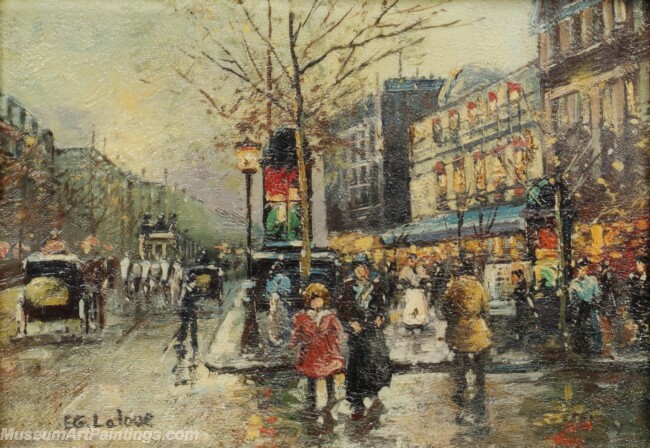 Paris Street Scenery Paintings by Eugene Galien Laloue EGL021