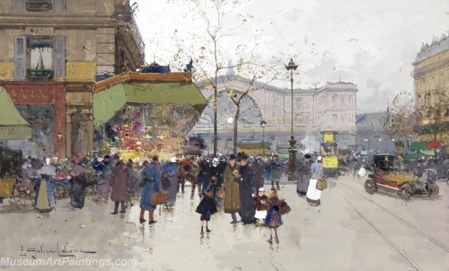 Paris Street Scenery Paintings by Eugene Galien Laloue EGL030