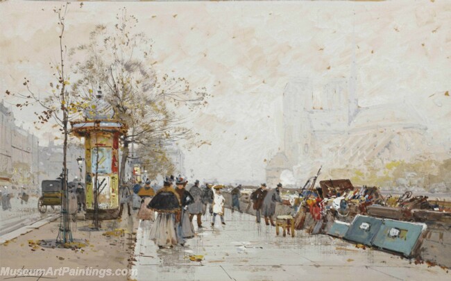 Paris Street Scenery Paintings by Eugene Galien Laloue EGL031