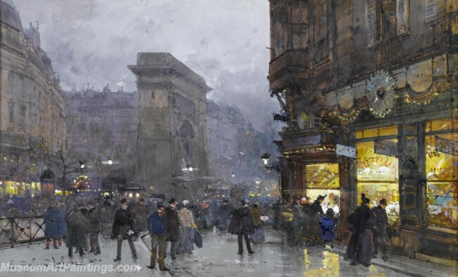 Paris Street Scenery Paintings by Eugene Galien Laloue EGL035