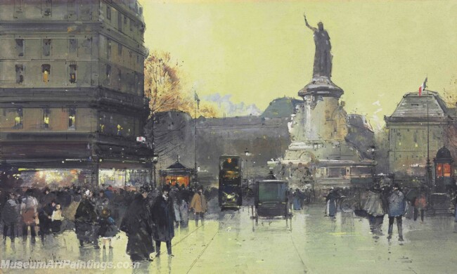 Paris Street Scenery Paintings by Eugene Galien Laloue EGL039