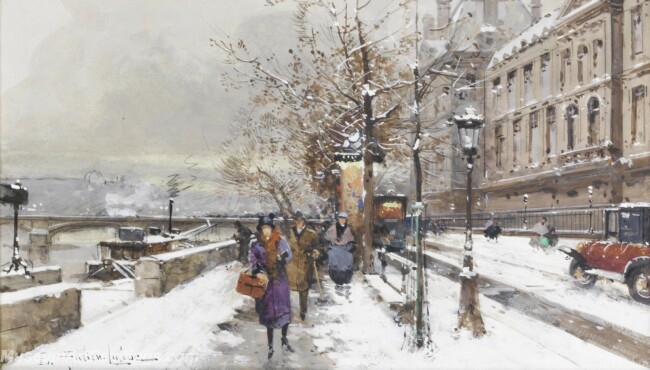 Paris Street Scenery Paintings by Eugene Galien Laloue EGL040