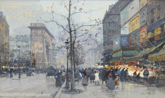 Paris Street Scenery Paintings by Eugene Galien Laloue EGL041