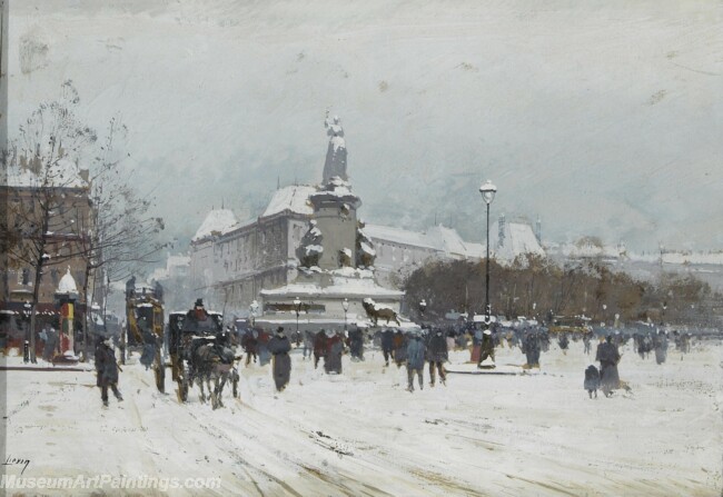 Paris Street Scenery Paintings by Eugene Galien Laloue EGL047