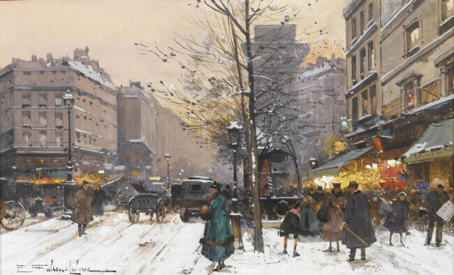 Paris Street Scenery Paintings by Eugene Galien Laloue EGL048