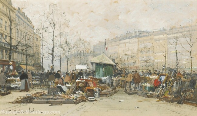 Paris Street Scenery Paintings by Eugene Galien Laloue EGL051