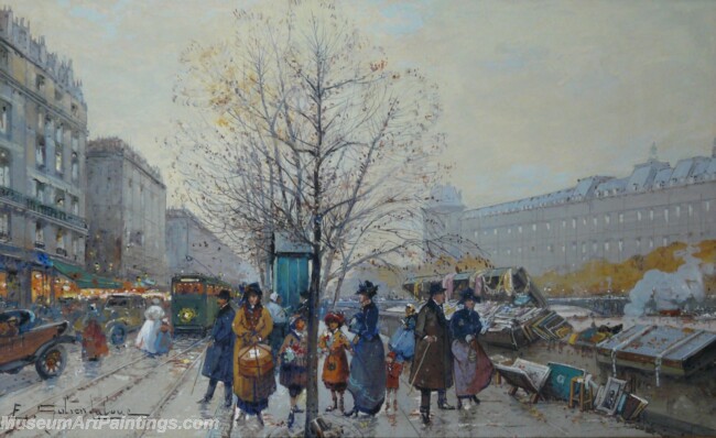 Paris Street Scenery Paintings by Eugene Galien Laloue EGL058