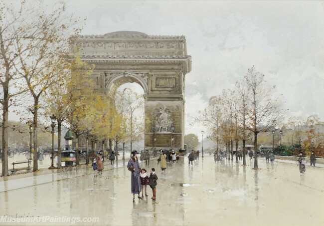 Paris Street Scenery Paintings by Eugene Galien Laloue EGL059