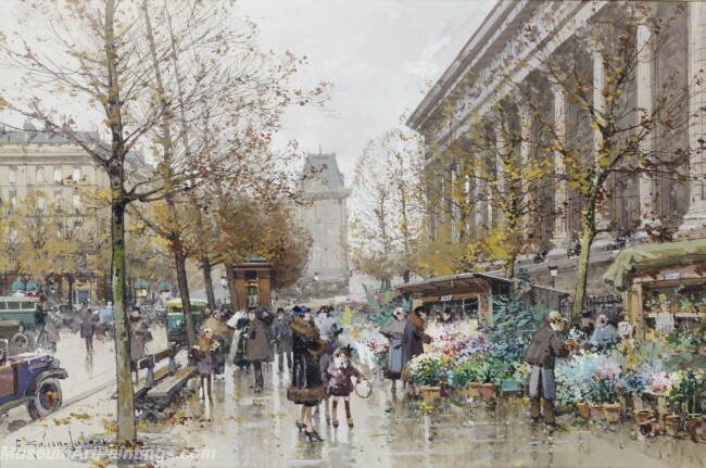 Paris Street Scenery Paintings by Eugene Galien Laloue EGL060