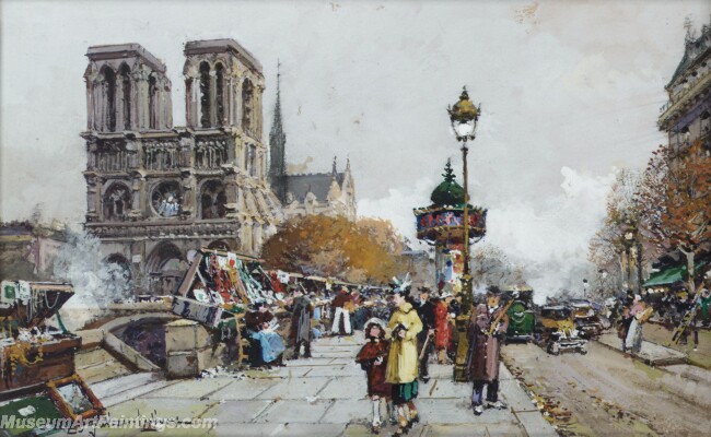 Paris Street Scenery Paintings by Eugene Galien Laloue EGL061