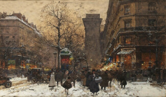 Paris Street Scenery Paintings by Eugene Galien Laloue EGL062