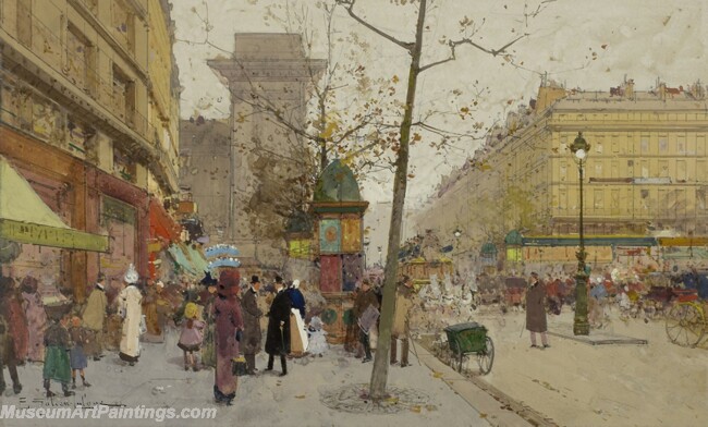 Paris Street Scenery Paintings by Eugene Galien Laloue EGL065