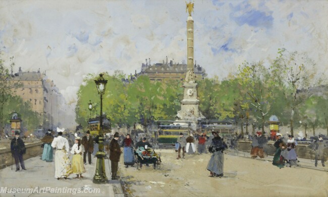 Paris Street Scenery Paintings by Eugene Galien Laloue EGL066