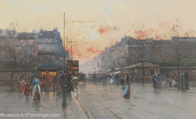 Paris Street Scenery Paintings by Eugene Galien Laloue EGL067