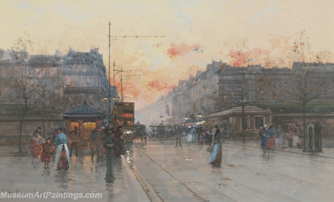 Paris Street Scenery Paintings by Eugene Galien Laloue EGL069