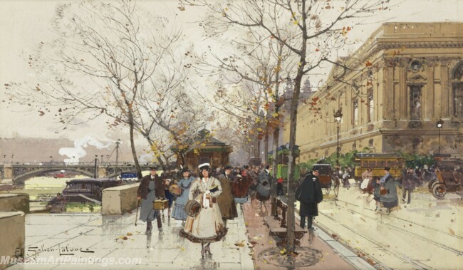 Paris Street Scenery Paintings by Eugene Galien Laloue EGL070