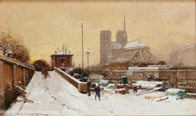 Paris Street Scenery Paintings by Eugene Galien Laloue EGL071