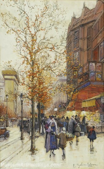 Paris Street Scenery Paintings by Eugene Galien Laloue EGL073