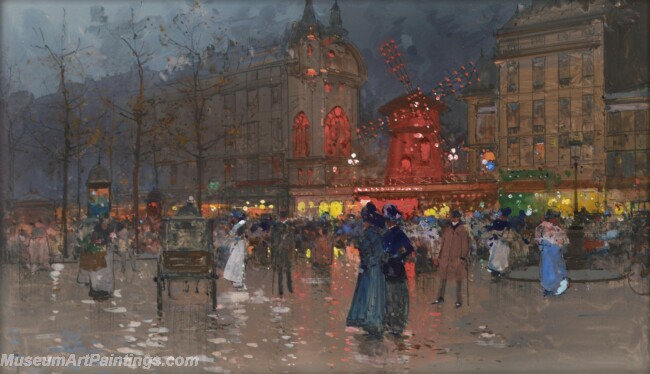 Paris Street Scenery Paintings by Eugene Galien Laloue EGL074