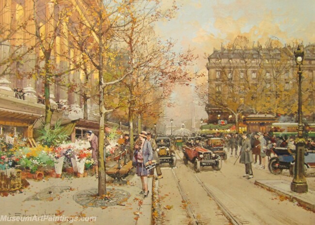 Paris Street Scenery Paintings by Eugene Galien Laloue EGL078