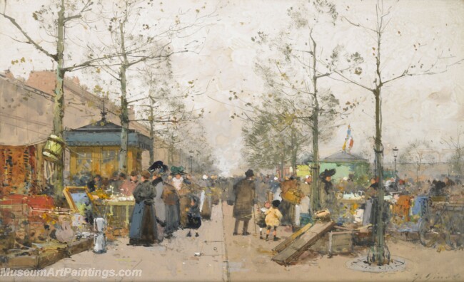 Paris Street Scenery Paintings by Eugene Galien Laloue EGL08