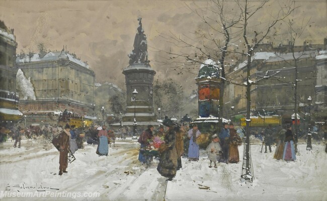 Paris Street Scenery Paintings by Eugene Galien Laloue EGL081