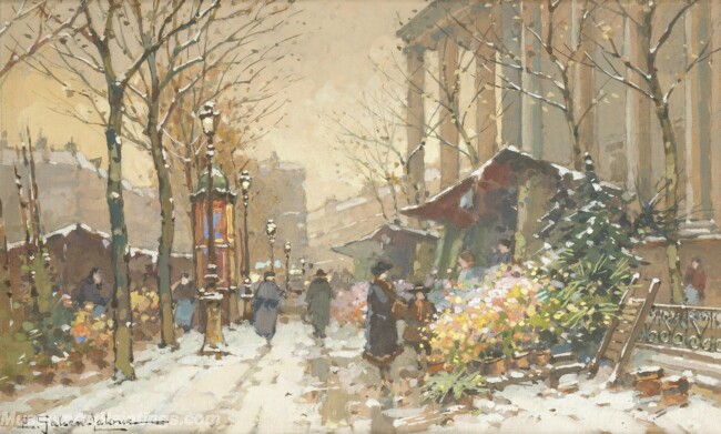 Paris Street Scenery Paintings by Eugene Galien Laloue EGL086