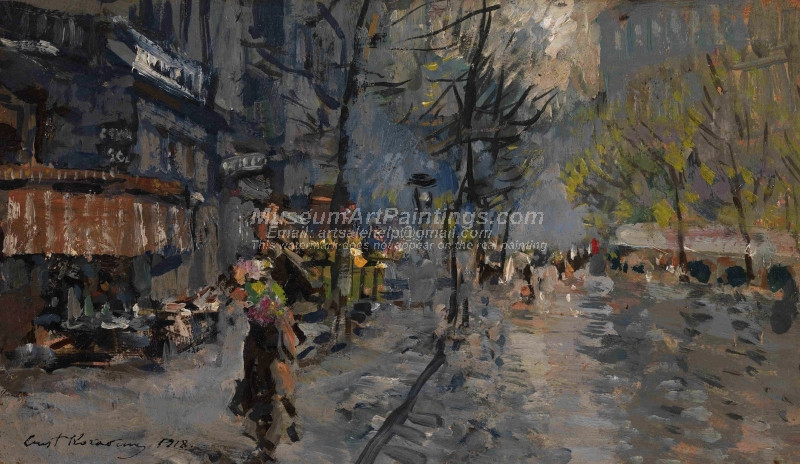 Parisian Street View by Constantin Alexeevich Korovin