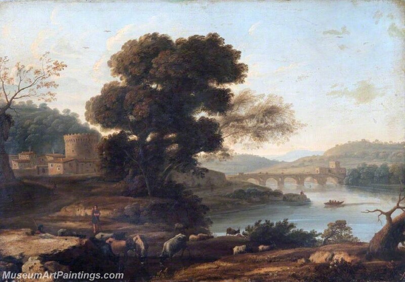 Pastoral Landscape with the Ponte Molle Rome Painting