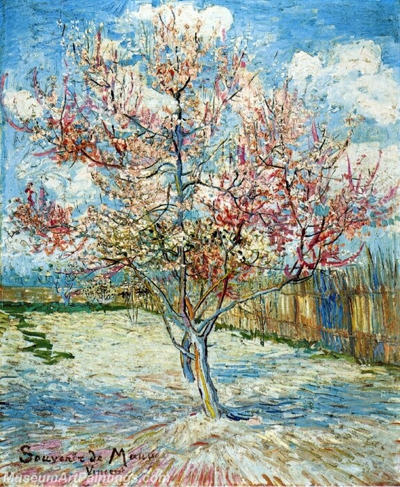 Peach Trees in Blossom Painting