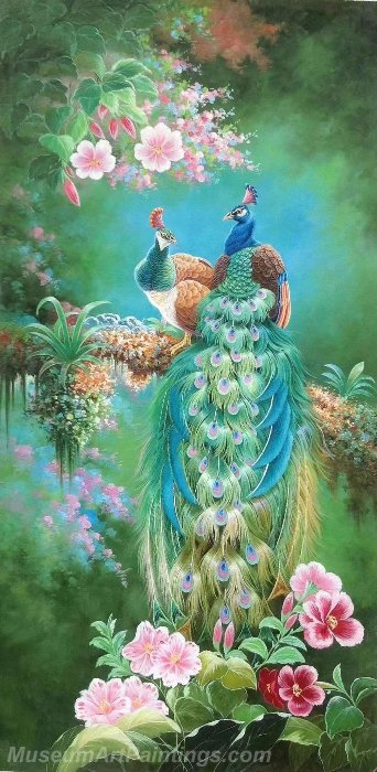 Peacock Oil Paintings NPOP6
