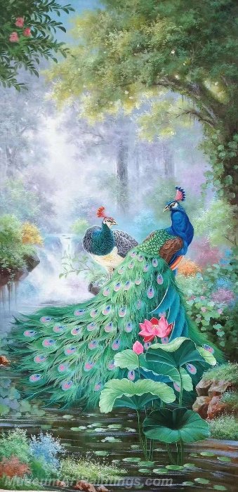 Peacock Oil Paintings NPOP8