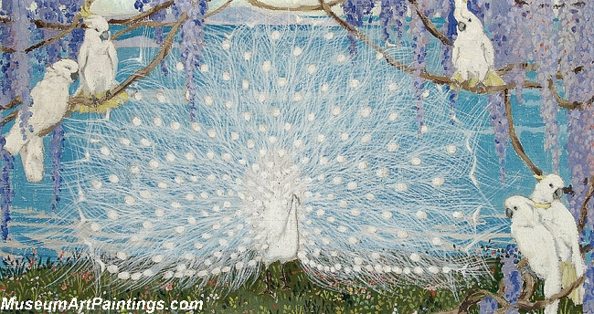 Peacock Paintings White Peacock